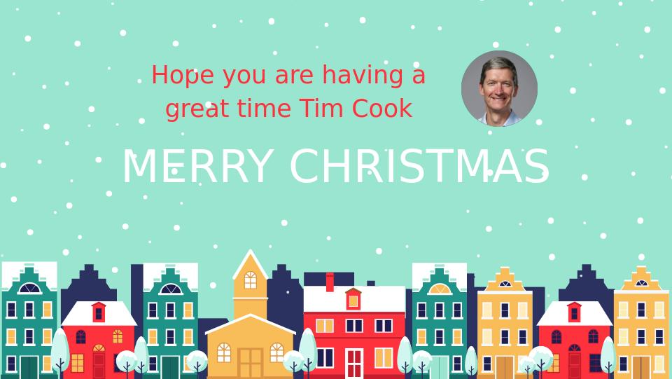 Merry Christmas Tim Cook