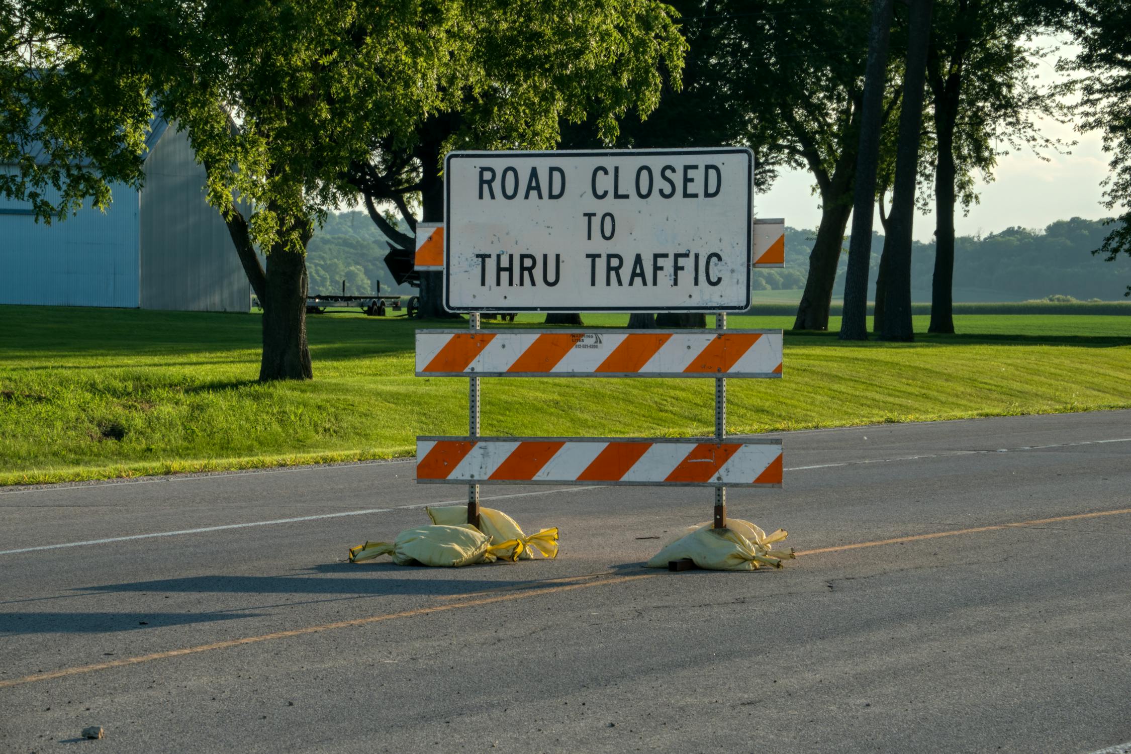 Closed road